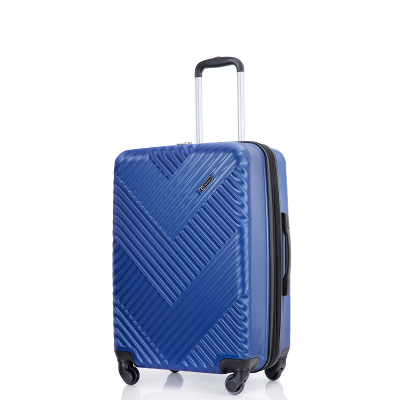 Expandable 3 Piece Luggage Sets PC Lightweight Suitcase with Two Hooks, Spinner Wheels, TSA Lock, (20/24/28), Blue